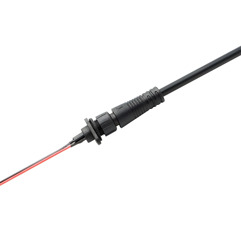 M12 3 Pin Threaded Vaj Huam Sib Luag Mount Waterproof Connector IP67